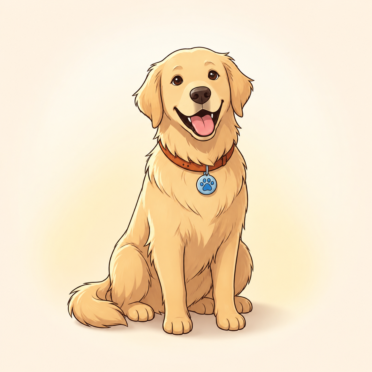 Sunny Golden Retriever cartoon character
